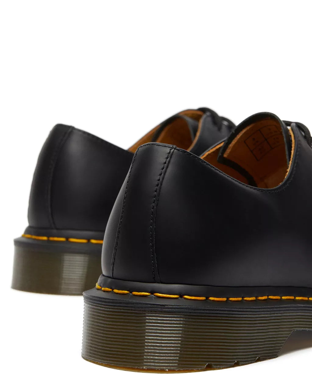 A low cut black leather oxford shoe from Dr. Martens.