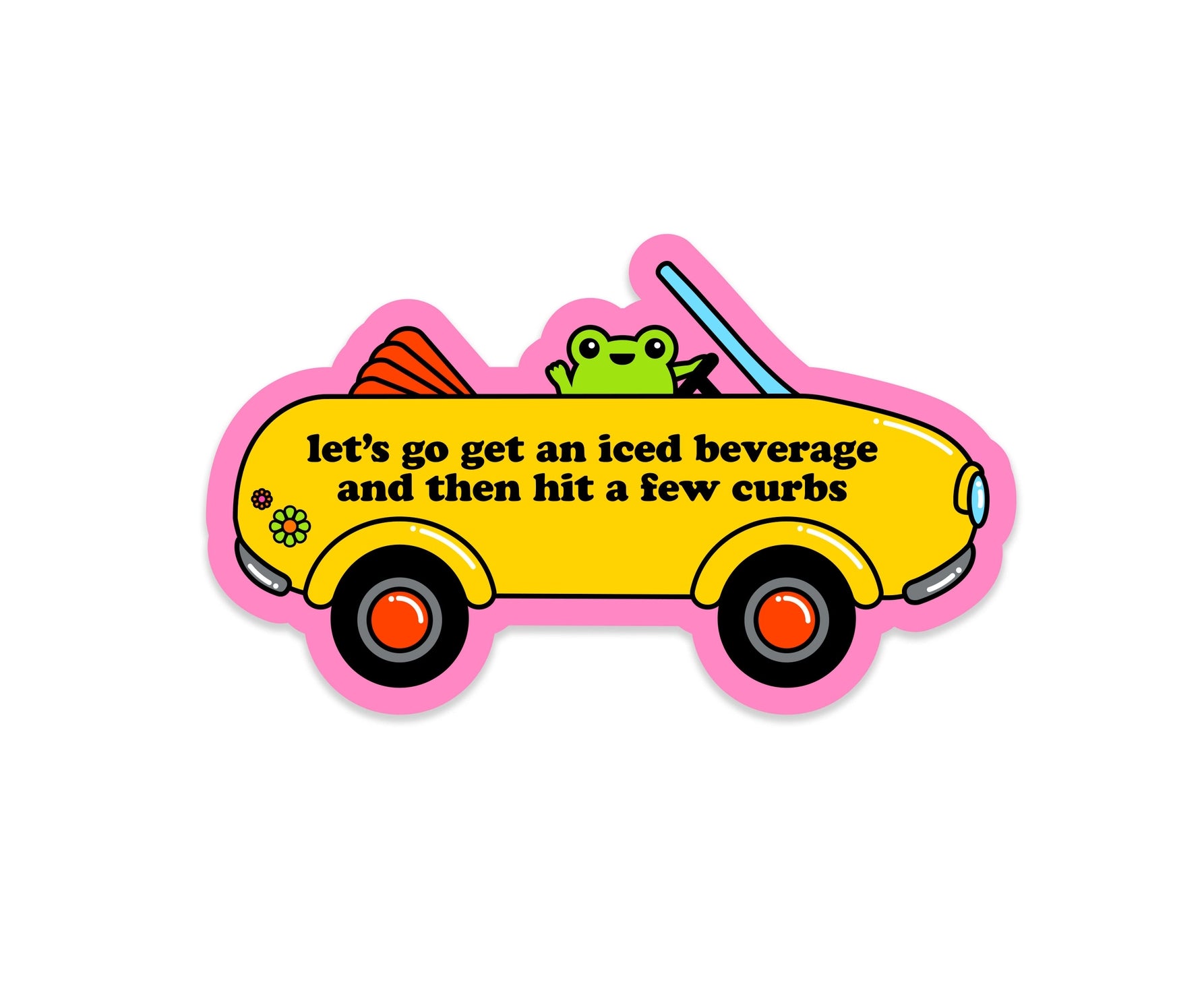 Bad Driver Frog Sticker