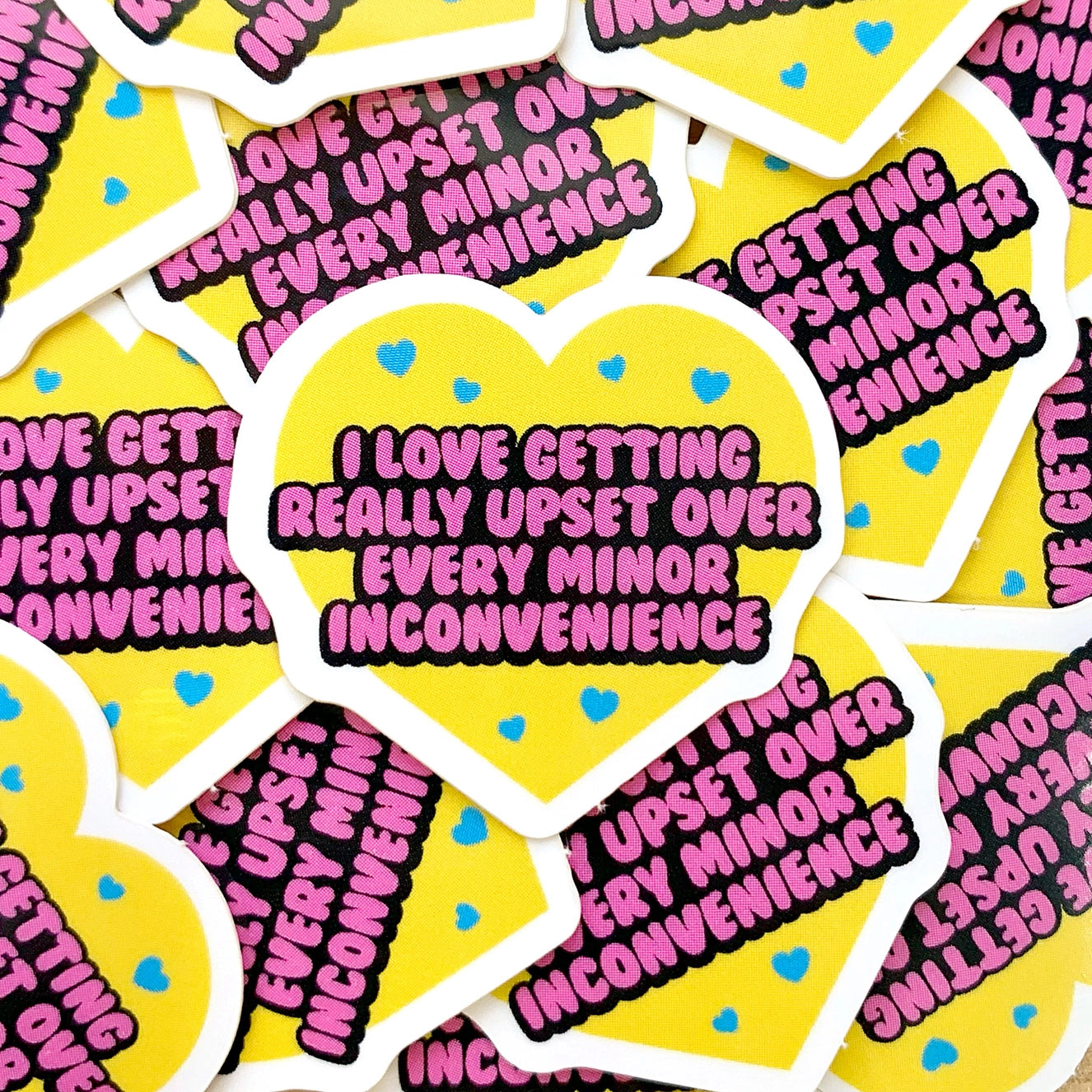 Getting Upset at Every Inconvenience Mini Sticker