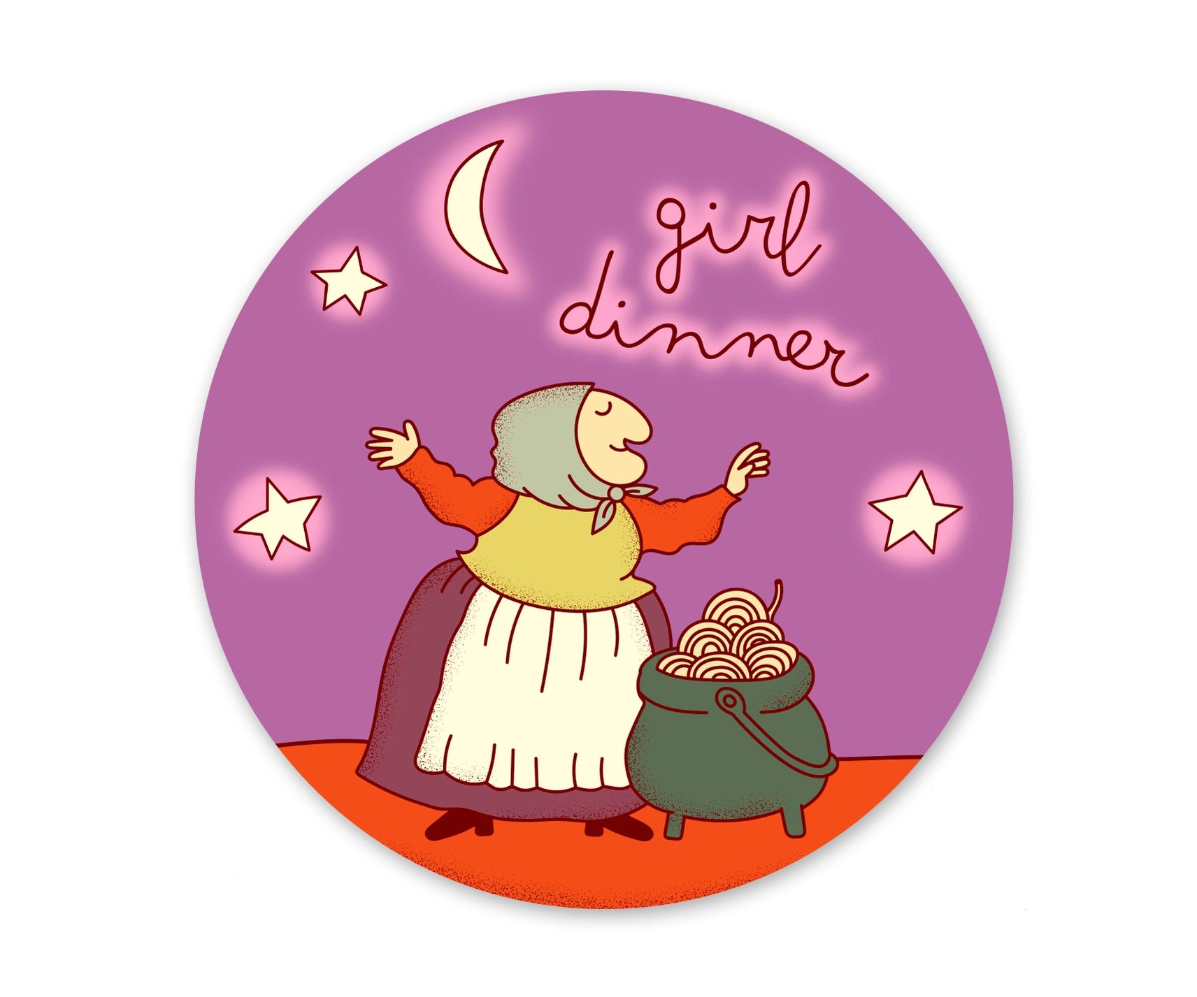 Girl Dinner Sticker